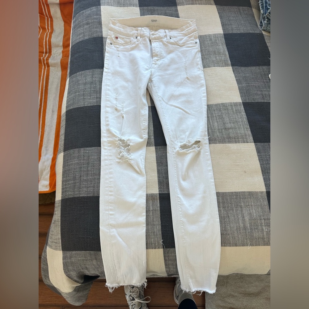 Hudson Nico Dreamer Denim in White Distressed - Picture 5 of 11